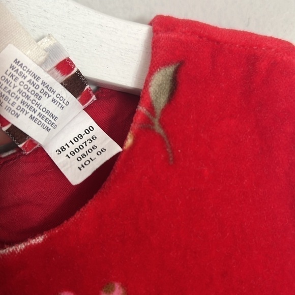 Gap “original” red velvet baby girls dress size 2 retro vintage gorgeous - Picture 10 of 12
